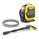 Kärcher Nettoyeur Haute Pression K Mini, Pression : Max. 110 Bar, Débit : 360 l/h, Surface : 20 m²/h, Filtre à Eau, Poids : 3,9 kg, Flexible et Pistolet Haute Pression, Lance Vario Power